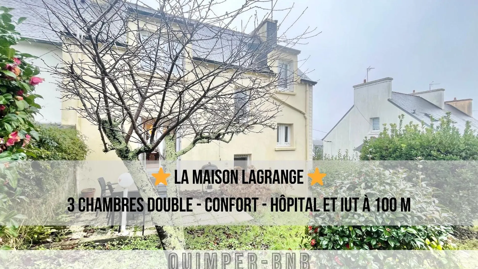 Maison Lagrange - 4 Chambres Quartier Iut Hopital Quimper